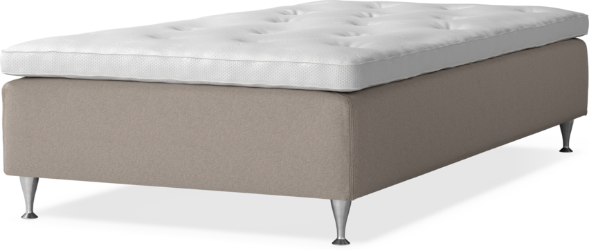 Delux Sense - Ramsäng, enkelsäng med bäddmadrass - Beige