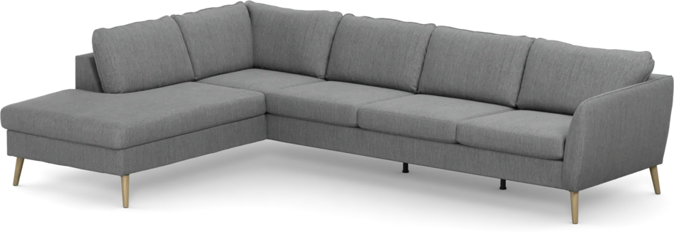 County - 3-sits soffa med divan vänster - Grå