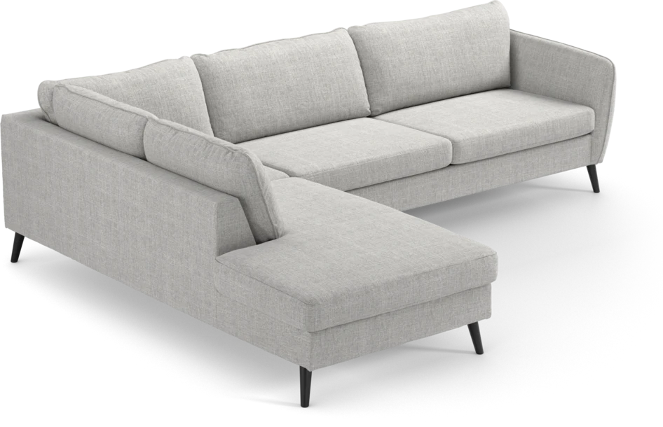 County - 2,5-sits soffa med divan vänster - Grå