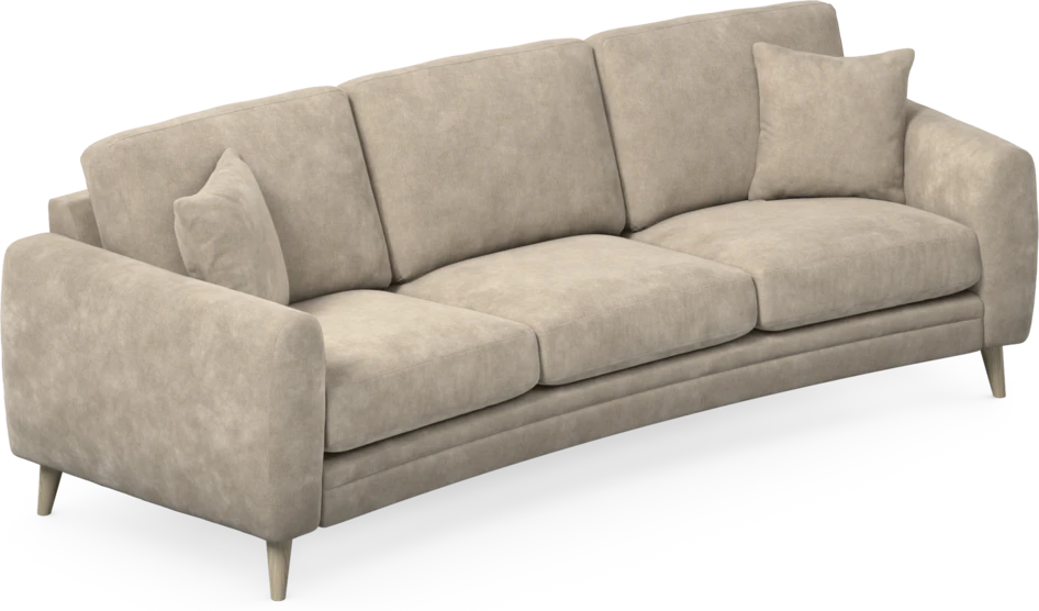 Eden - 3-sits soffa svängd - Beige