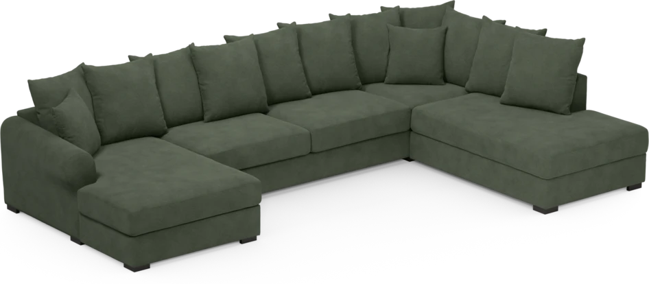 Town - 3-sits soffa med divan höger och schäslong vänster - Grön
