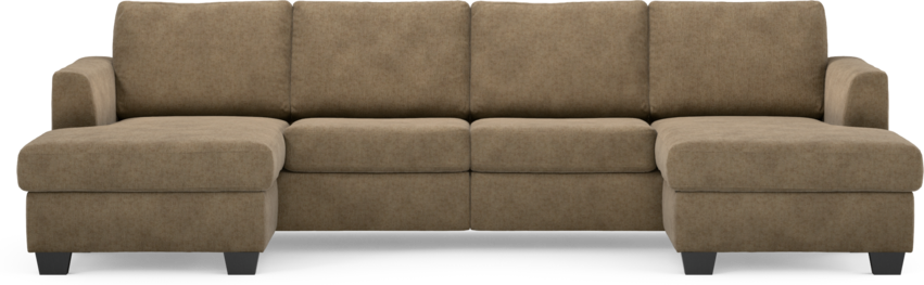 Friday - 2-sits soffa med två schäslonger - Brun