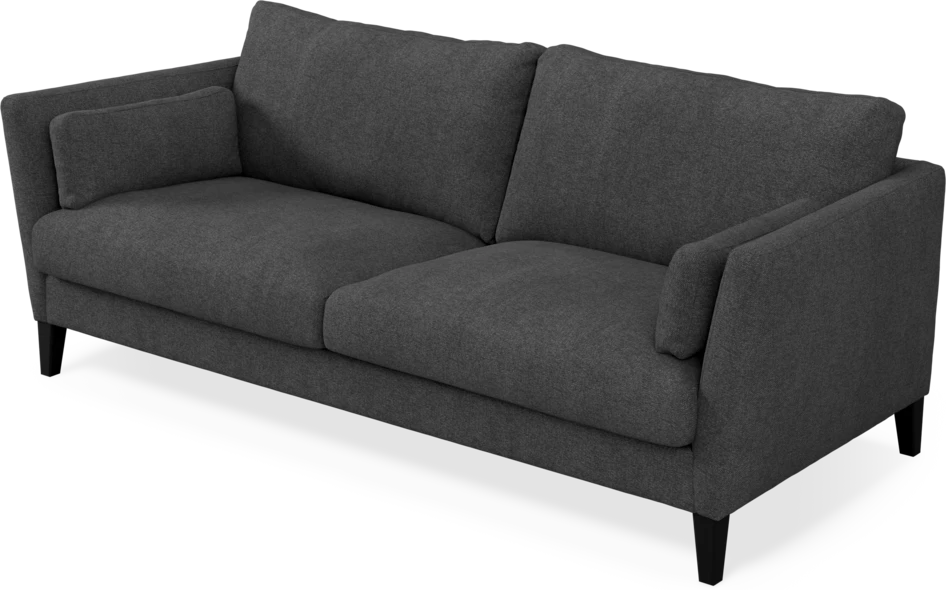Winston - 3-sits soffa - Svart