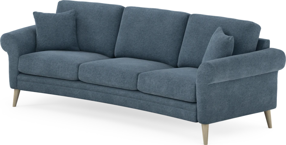 Eden - 3-sits soffa svängd - Blå