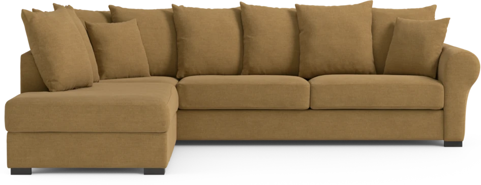 Town - 3-sits soffa med divan vänster - Gul