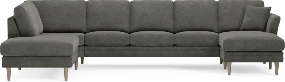 Eden - 3-sits soffa med divan vänster och schäslong höger - Grå