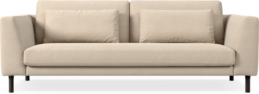 Willow - 3-sits soffa, hel dyna, fast klädsel - Beige