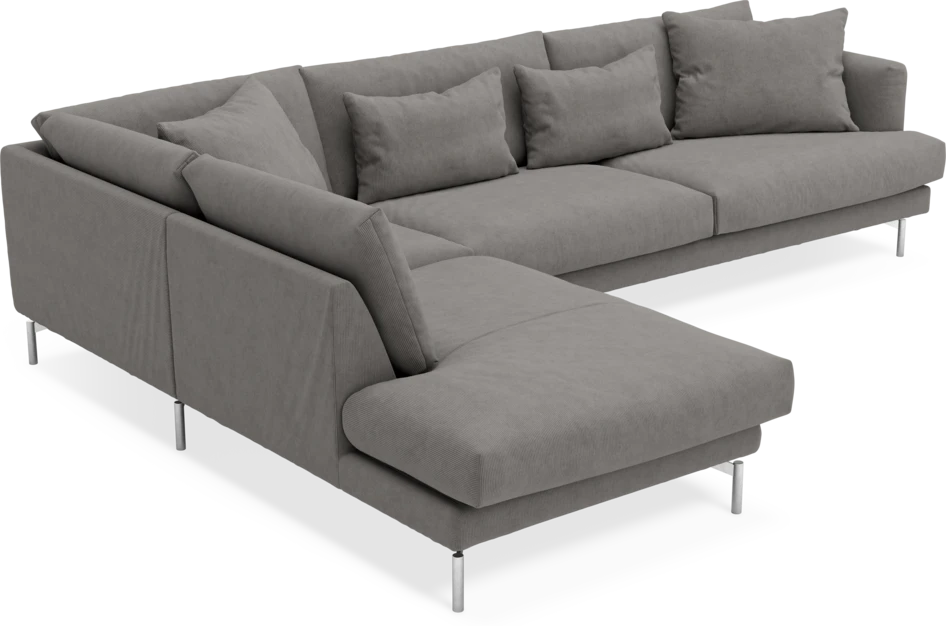 Harper - 3-sits soffa med divan vänster - Grå