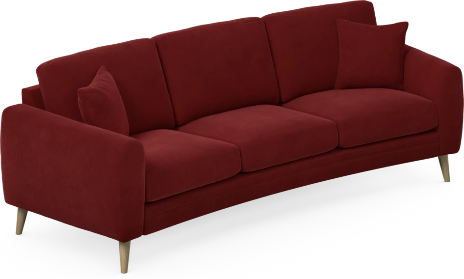 Eden - 3-sits soffa svängd - Röd