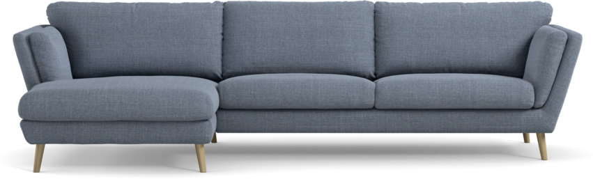 Madison Lux - 3-sits soffa med schäslong vänster - Blå