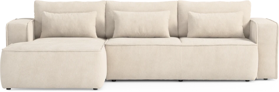 Ide - Bäddsoffa 3-sits med schäslong vänster - Vit