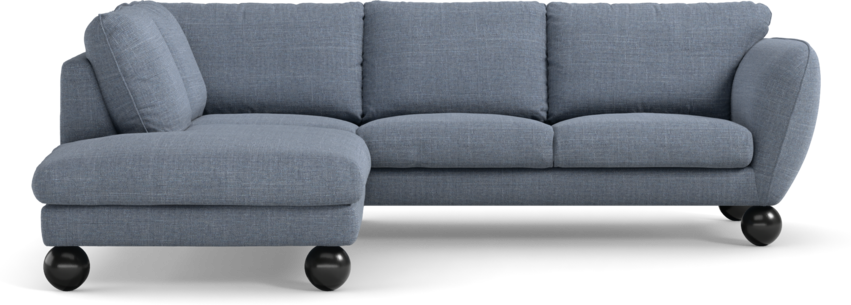 Madison Lux - 2-sits soffa med divan vänster - Blå