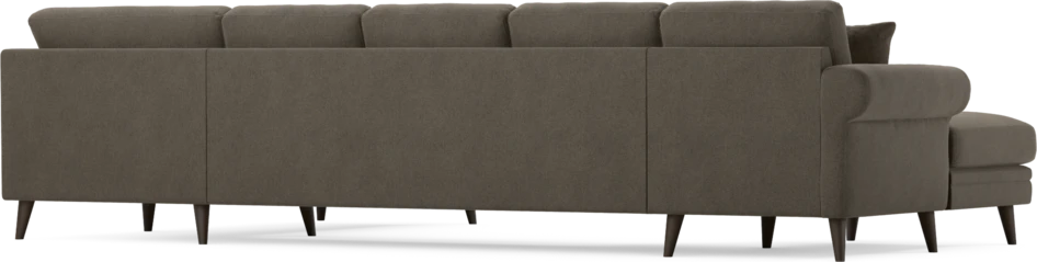 Eden - 3-sits soffa med schäslong vänster och divan höger - Brun