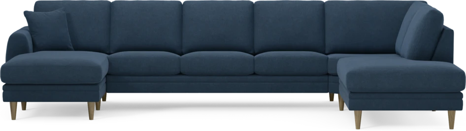 Eden - 3-sits soffa med schäslong vänster och divan höger - Blå