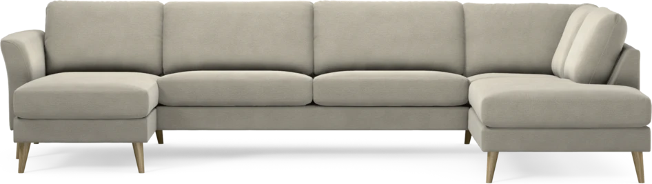 Bridge - 3-sits soffa med schäslong vänster och divan höger - Brun