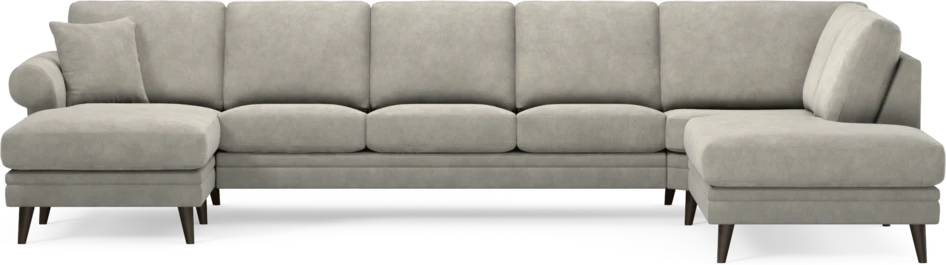 Eden - 3-sits soffa med schäslong vänster och divan höger - Grå