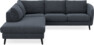 Madison - 2-sits soffa med divan vänster - Blå
