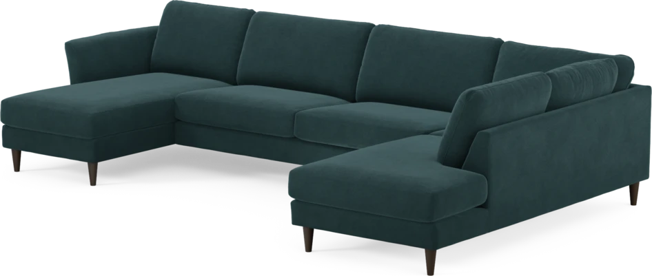 Bridge - 3-sits soffa med schäslong vänster och divan höger - Blå