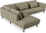 Willow - 3-sits soffa med divan vänster, fast klädsel - Beige