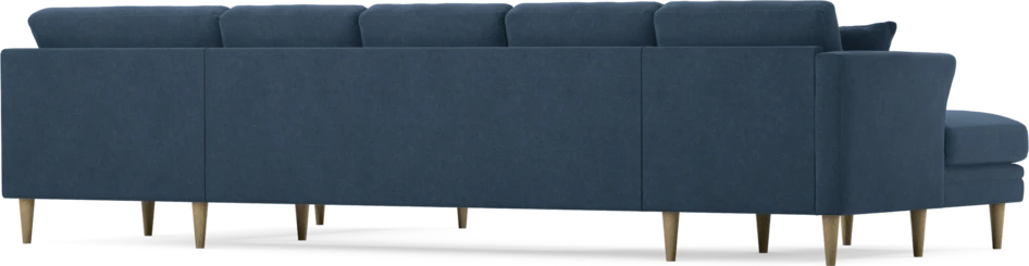 Eden - 3-sits soffa med schäslong vänster och divan höger - Blå
