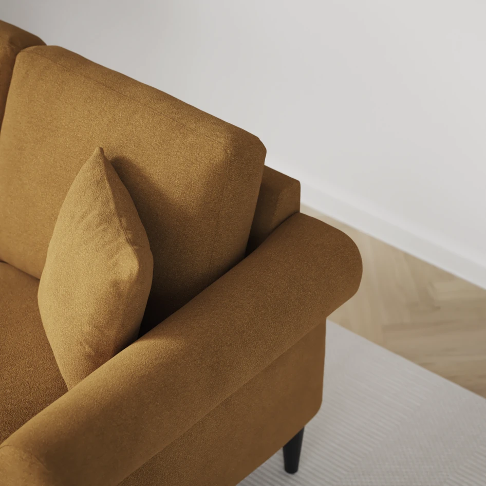 Eden - 3-sits soffa svängd - Gul