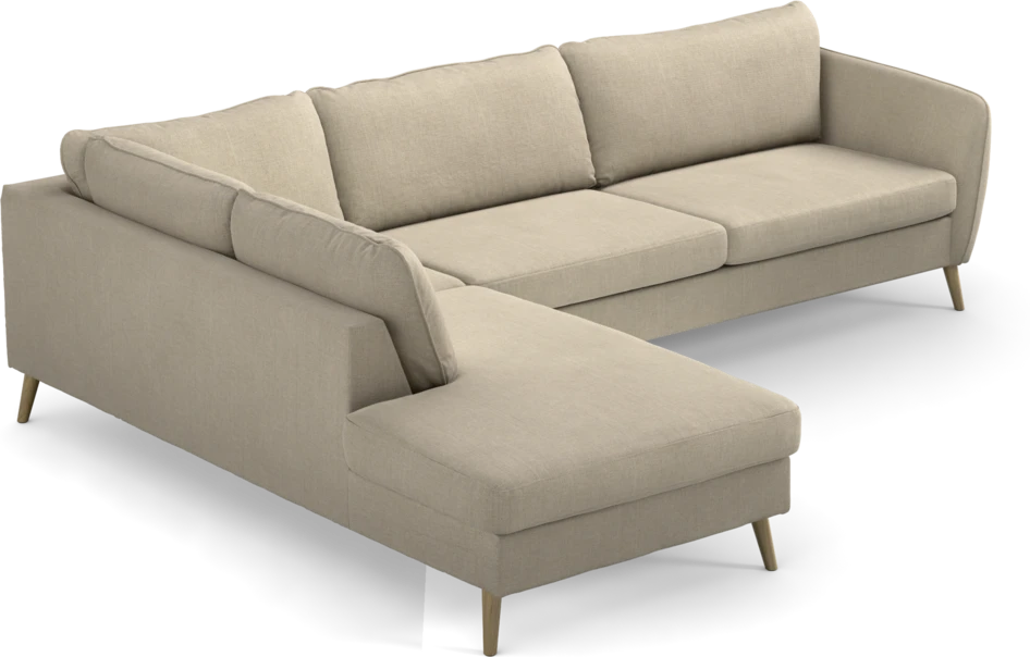 County - 2,5-sits soffa med divan vänster - Beige