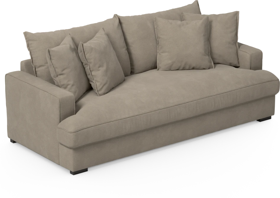 Mila - 3-sits soffa, hel dyna - Beige