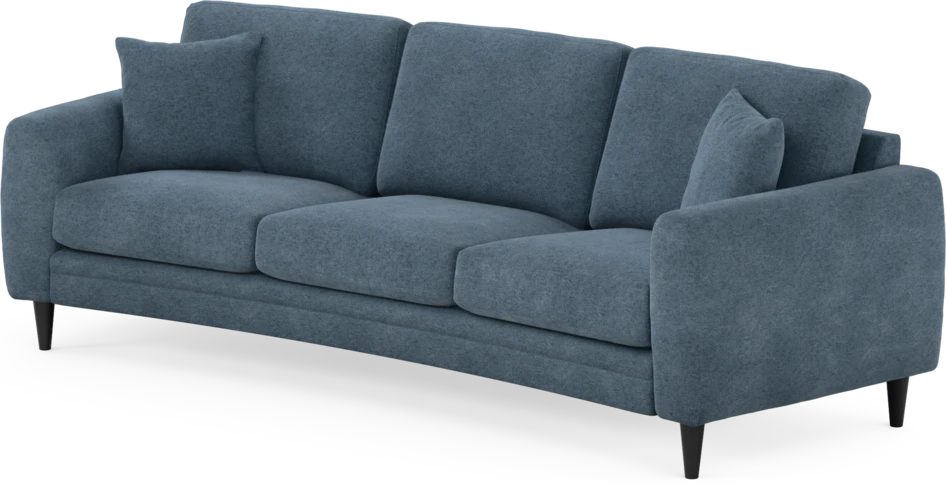 Eden - 3-sits soffa svängd - Blå