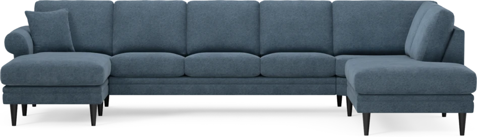 Eden - 3-sits soffa med schäslong vänster och divan höger - Blå