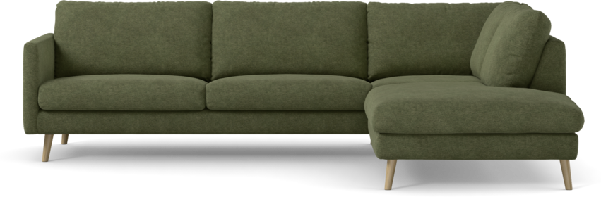 Madison Lux - 3-sits soffa med divan höger - Grön