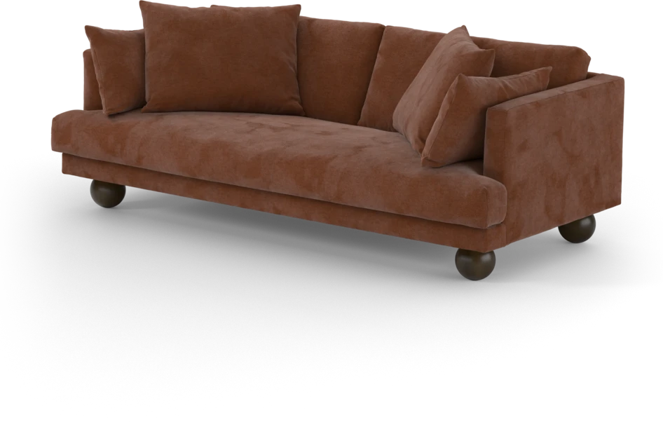 Harper - 3-sits soffa, hel dyna - Orange