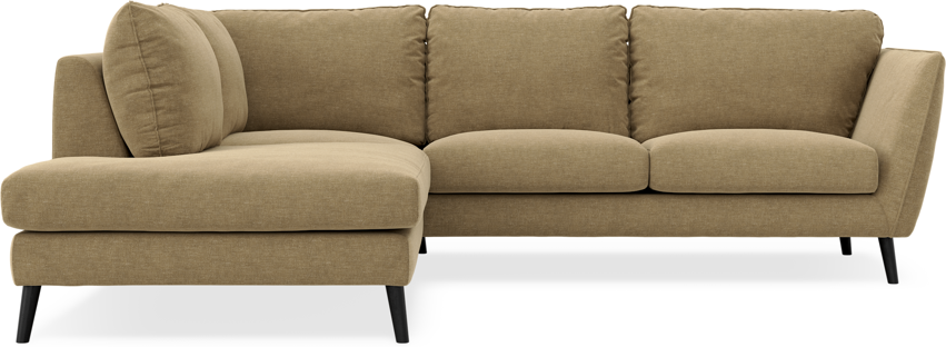 Madison - 2-sits soffa med divan vänster - Brun
