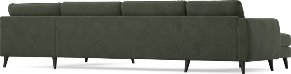 Bridge - 3-sits soffa med schäslong vänster och divan höger - Grön