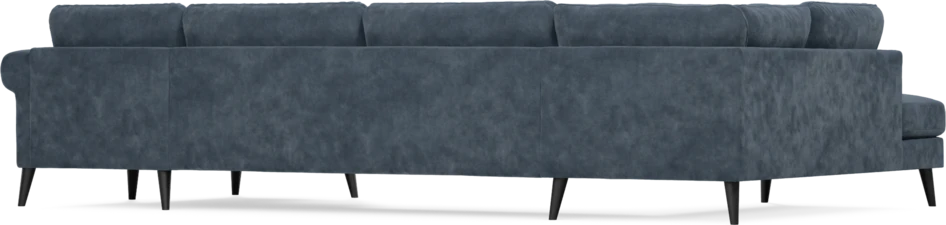 Bridge - 3-sits soffa med divan vänster och schäslong höger - Blå