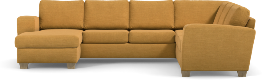 Friday - Hörnsoffa, 3+2-sits med schäslong vänster - Gul