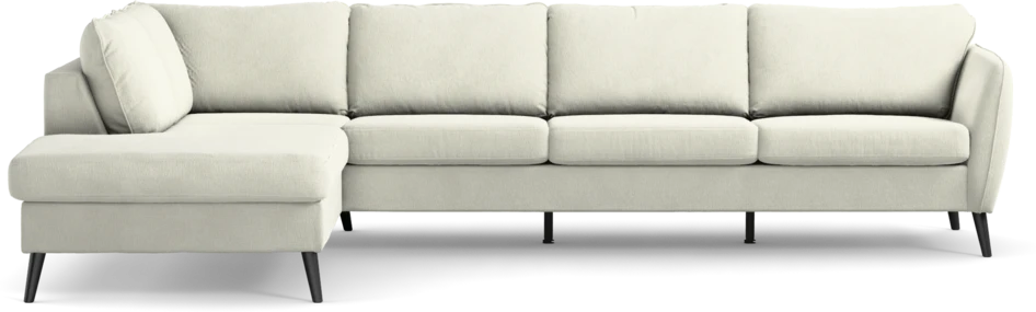 County - 3-sits soffa med divan vänster - Vit