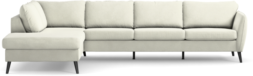 County - 3-sits soffa med divan vänster - Vit