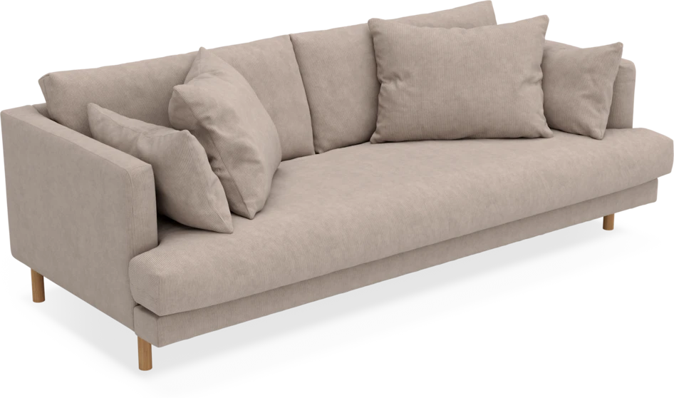 Harper - 3-sits soffa, hel dyna - Beige