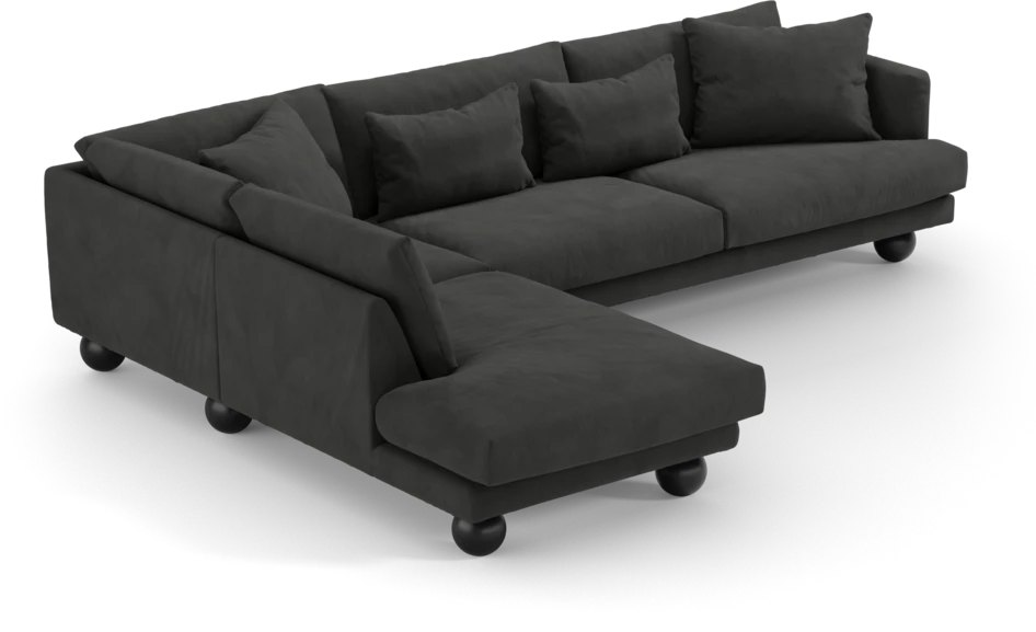 Harper - 3-sits soffa med divan vänster - Grå