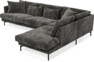 Harper - 3-sits soffa med divan höger - Grå