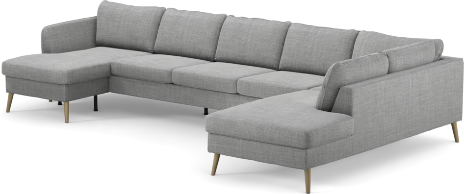 County - 4-sits soffa med schäslong vänster och divan höger - Grå