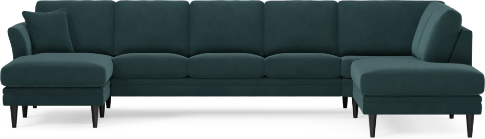 Eden - 3-sits soffa med schäslong vänster och divan höger - Blå