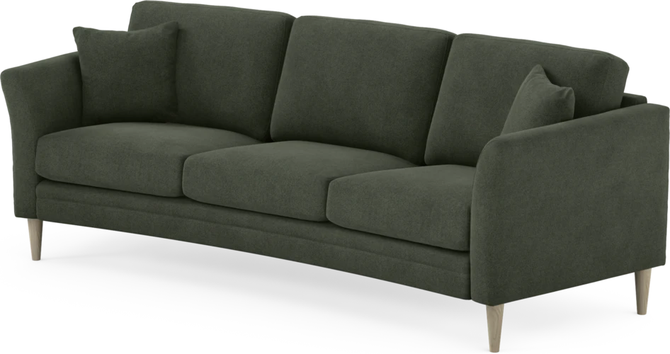 Eden - 3-sits soffa svängd - Grön
