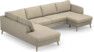 County - 3-sits soffa med divan vänster och schäslong höger - Beige