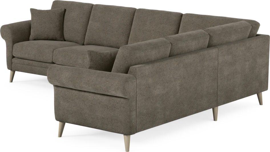 Eden - Hörnsoffa, 3+2-sits - Brun
