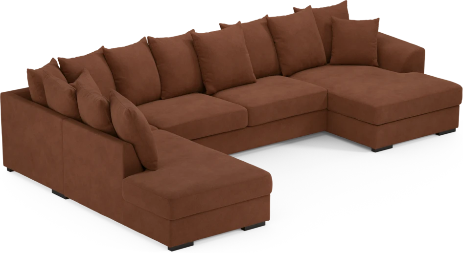 Town - 3-sits soffa med divan vänster och schäslong höger - Orange