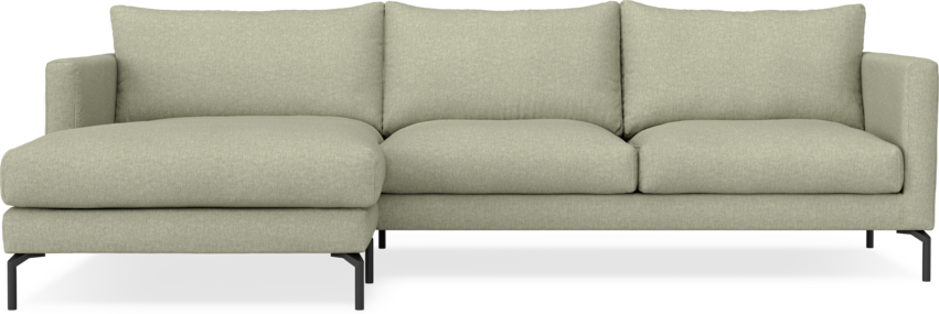 Impression Delux - 3-sits soffa med schäslong vänster - Grön