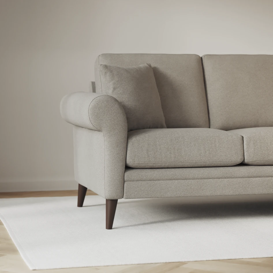 Eden - 3-sits soffa svängd - Grå