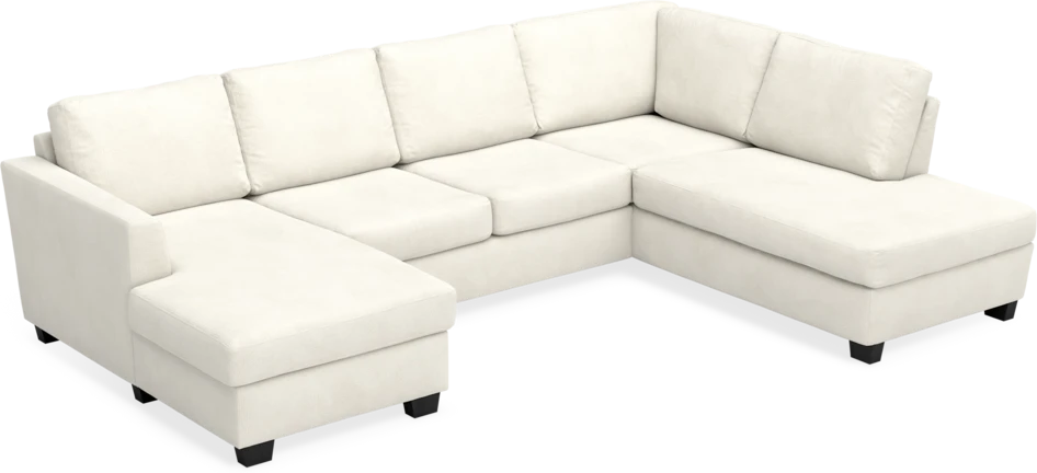 Friday - 3-sits soffa med schäslong vänster och divan höger - Vit