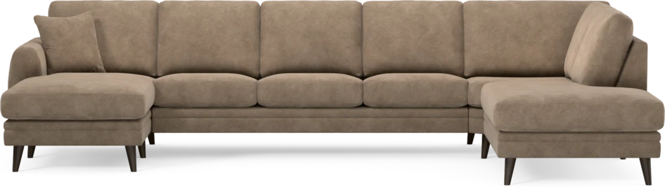 Eden - 3-sits soffa med schäslong vänster och divan höger - Beige